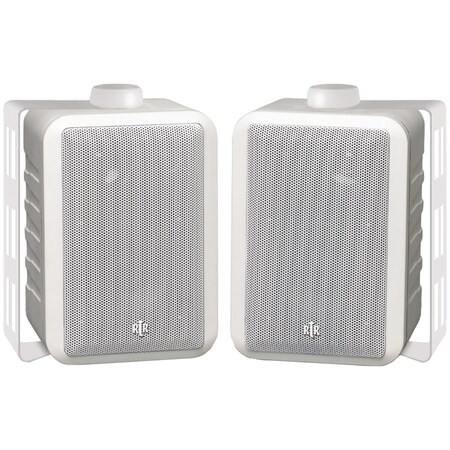 Bic RtR Series 100W 3-Way 4" Indoor/Outdoor Speakers (White) RTRV44-2W